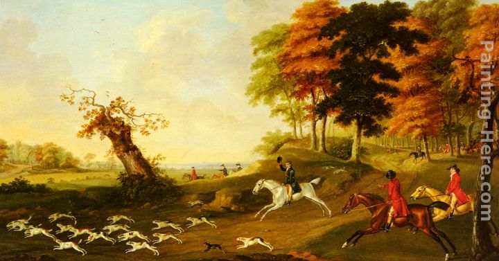 Fox Hunting painting - John Nost Sartorius Fox Hunting art painting